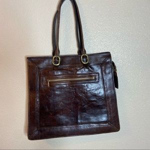 Genuine leather tote bag